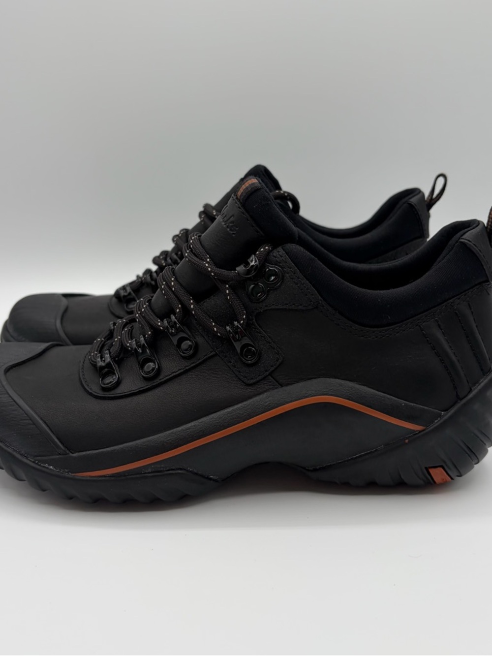 Clarks Muckers Waterproof Black Leather Sneakers Boots Outdoor Shoes Size 6 - Picture 3 of 14